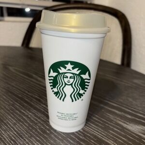 Starbucks White Green 16oz Coffee Cup Starbucks